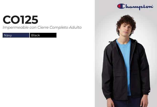 Chaqueta Champion impermeable con cierre en cuello